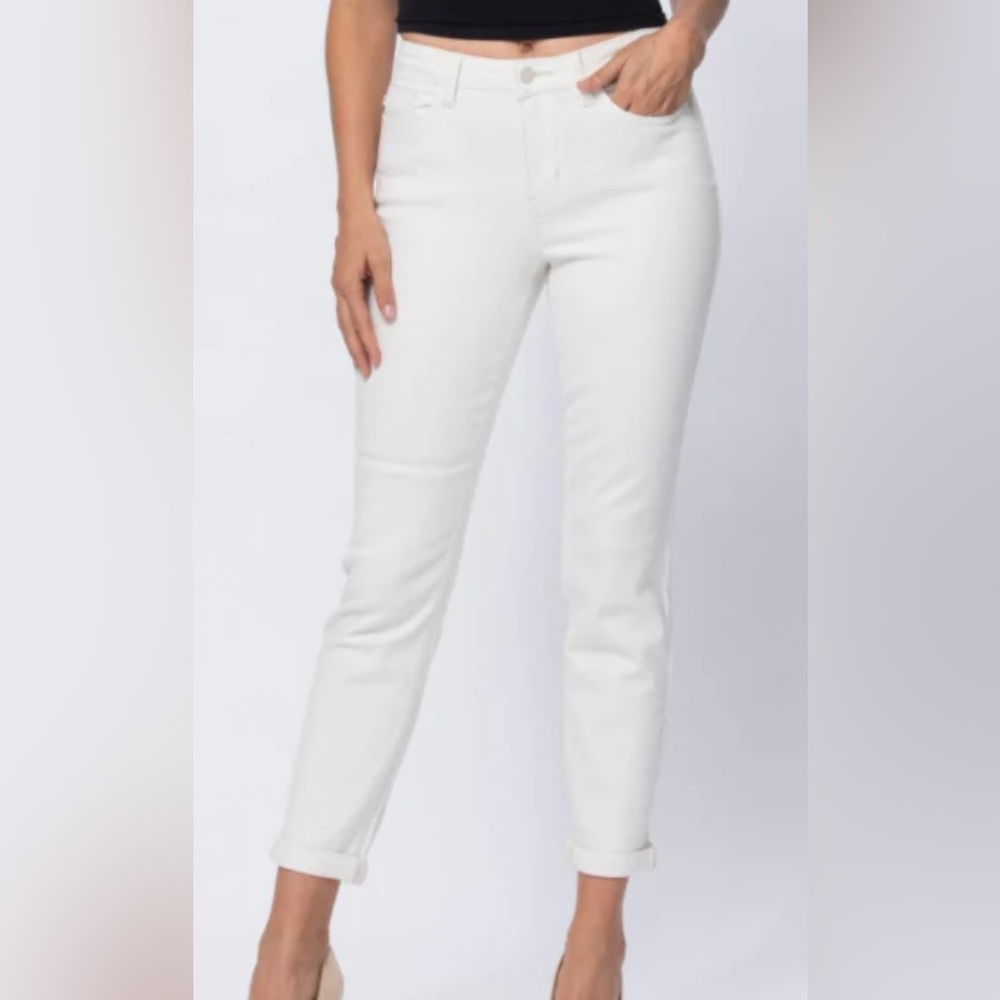 COPY - NWT New Judy Blue Off White 14w 14 JB88452 New Hi Waist Boyfriend denim …